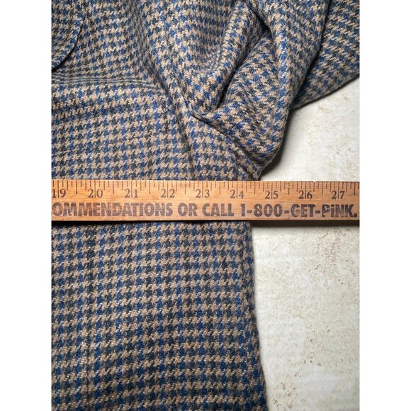 Stafford Men Houndstooth Wool Blazer Jacket Wool Size 48R USA Office Casual READ - Picture 8 of 13